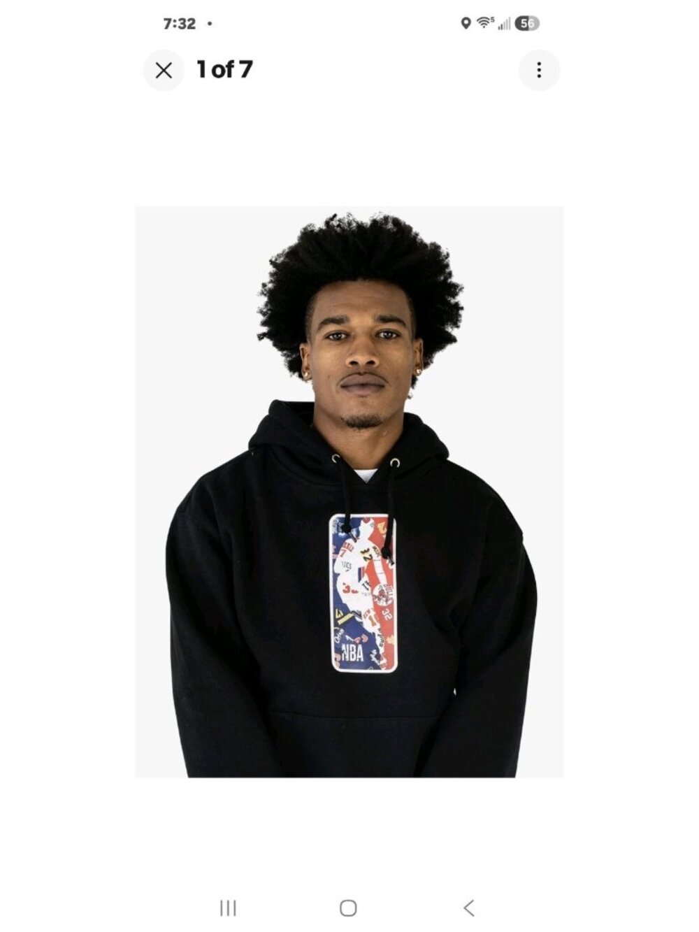 Mitchell & Ness x BR Hank Willis Thomas That's Game Hoodie Sweatshirt L Black
